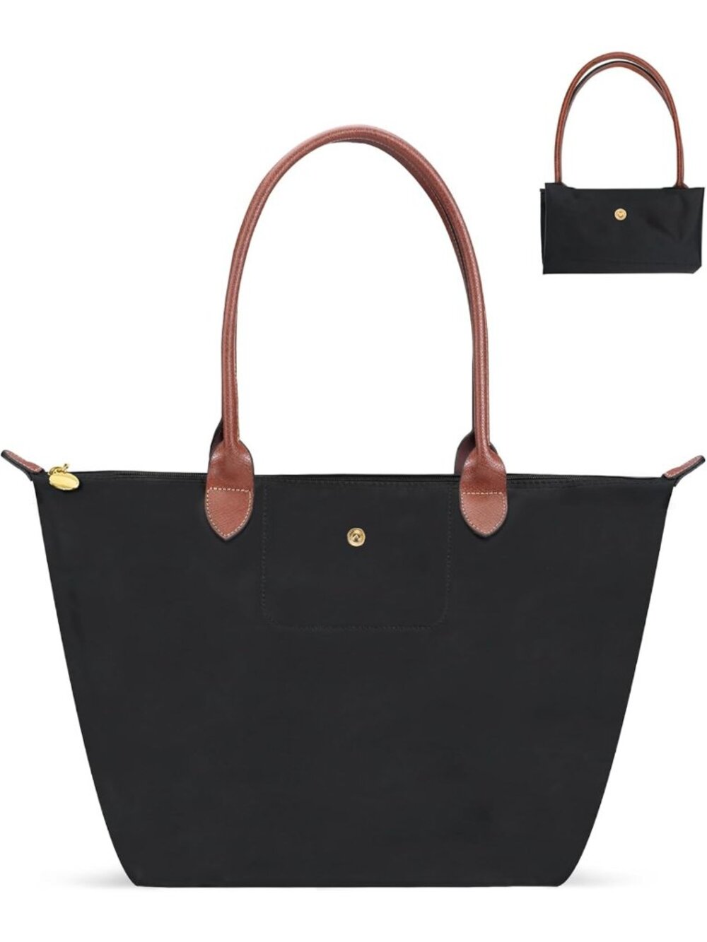 Lightweight Waterproof Foldable Nylon Tote Bag for Women - Stylish & Versatile